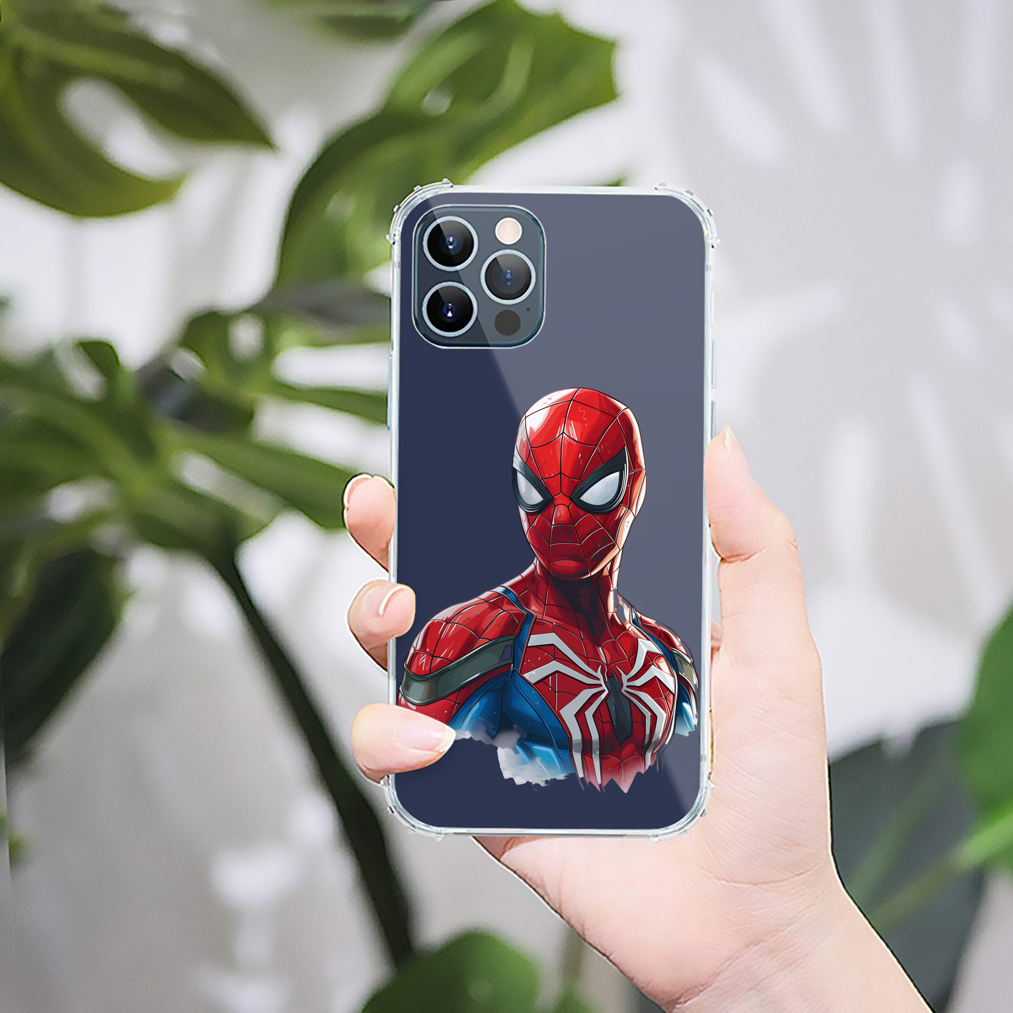 （画像用） Spider Man スパイダーマン 【iPhone 12シリーズ対応】透明スマホケース（クリアソフトケース）